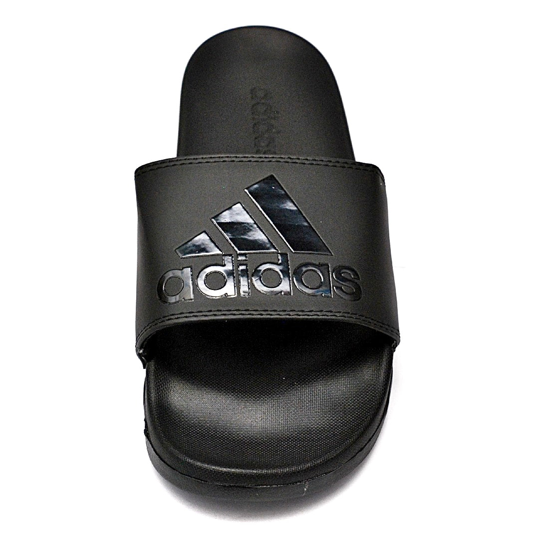 A.D Comfortable Fluffy Slides | Black & Black