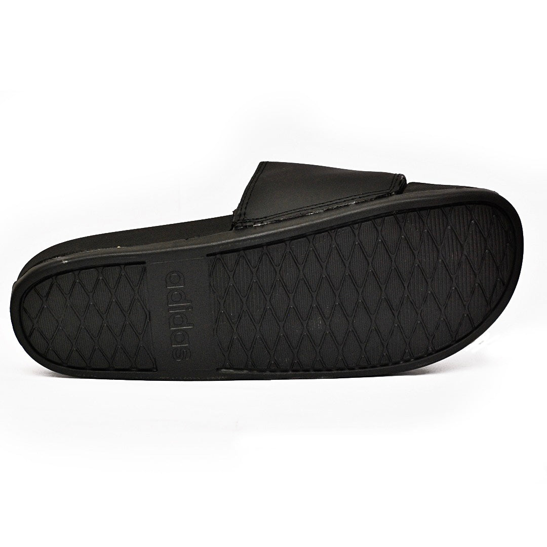 A.D Comfortable Fluffy Slides | Black & Yellow