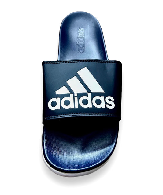 A.D Comfortable Fluffy Slides | Blue & White