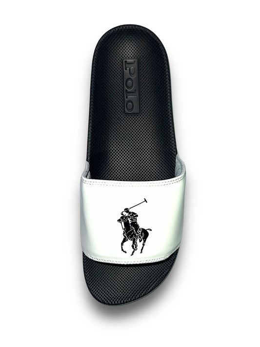 POLO♞ Slides | White & Black Color
